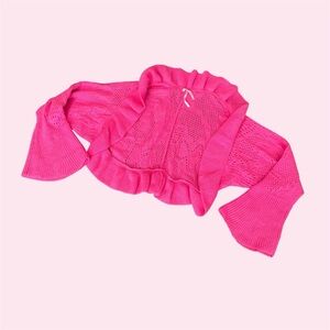 Vibrant Pink Knit Cardigan